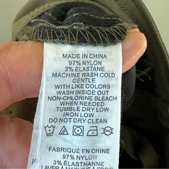 PRANA Halle Hiking Long Shorts Slate Green Olive Stretch Quick Dry Size 0 - Picture 11 of 13